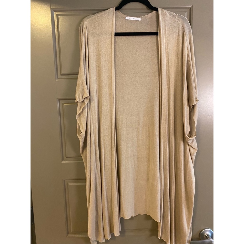 Chris & Carol, one size, lightweight tan duster